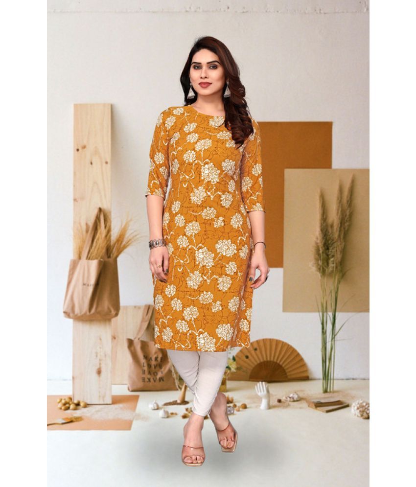     			KETAKI FASHION Pack of 1 Crepe Printed Straight Women's Kurti - ( Multicolor )