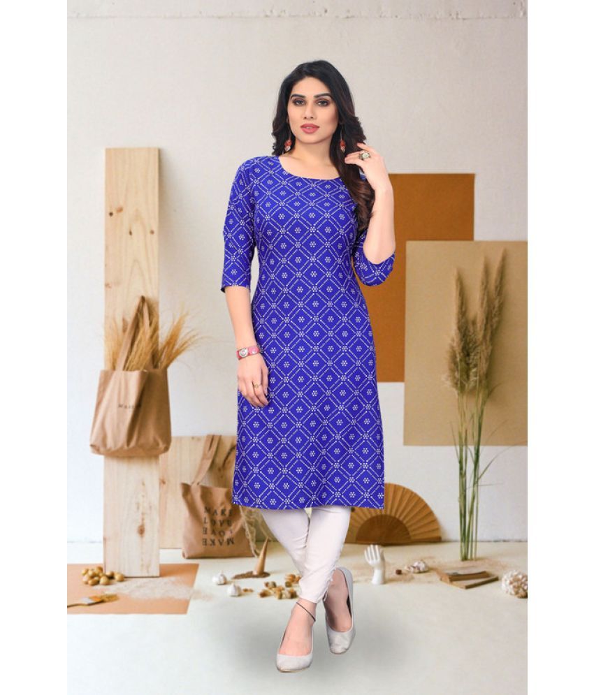     			KETAKI FASHION Pack of 1 Crepe Printed Straight Women's Kurti - ( Multicolor )