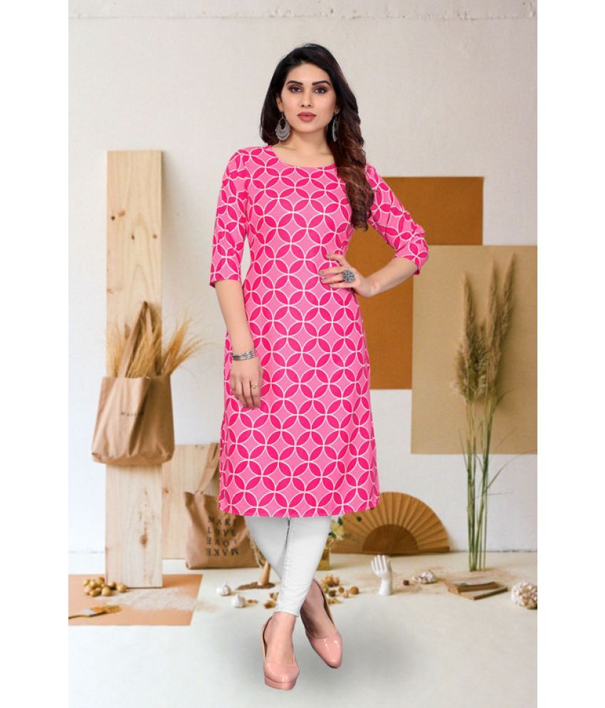     			KETAKI FASHION Pack of 1 Crepe Printed Straight Women's Kurti - ( Multicolor )