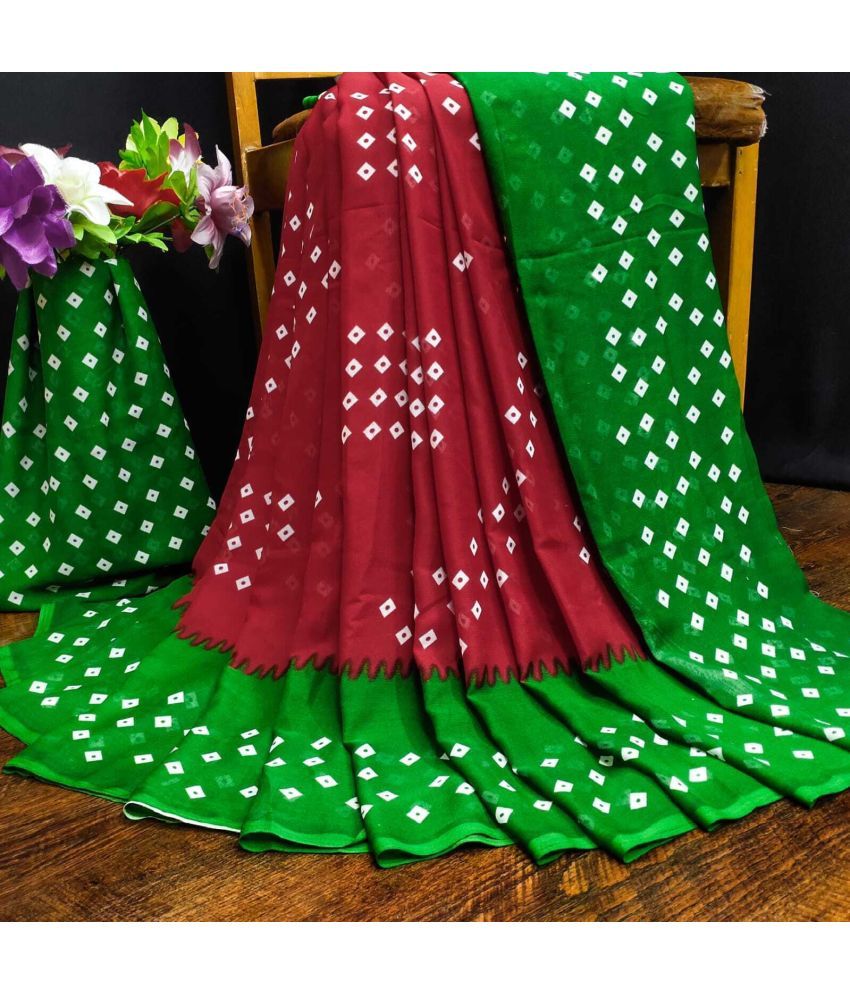     			JIHANA FAB Pack of 1 Chiffon Printed Saree With Blouse Piece ( Multicolor )