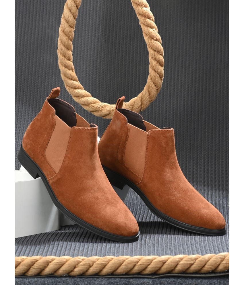     			San Frissco Rust Men's Chelsea Boots