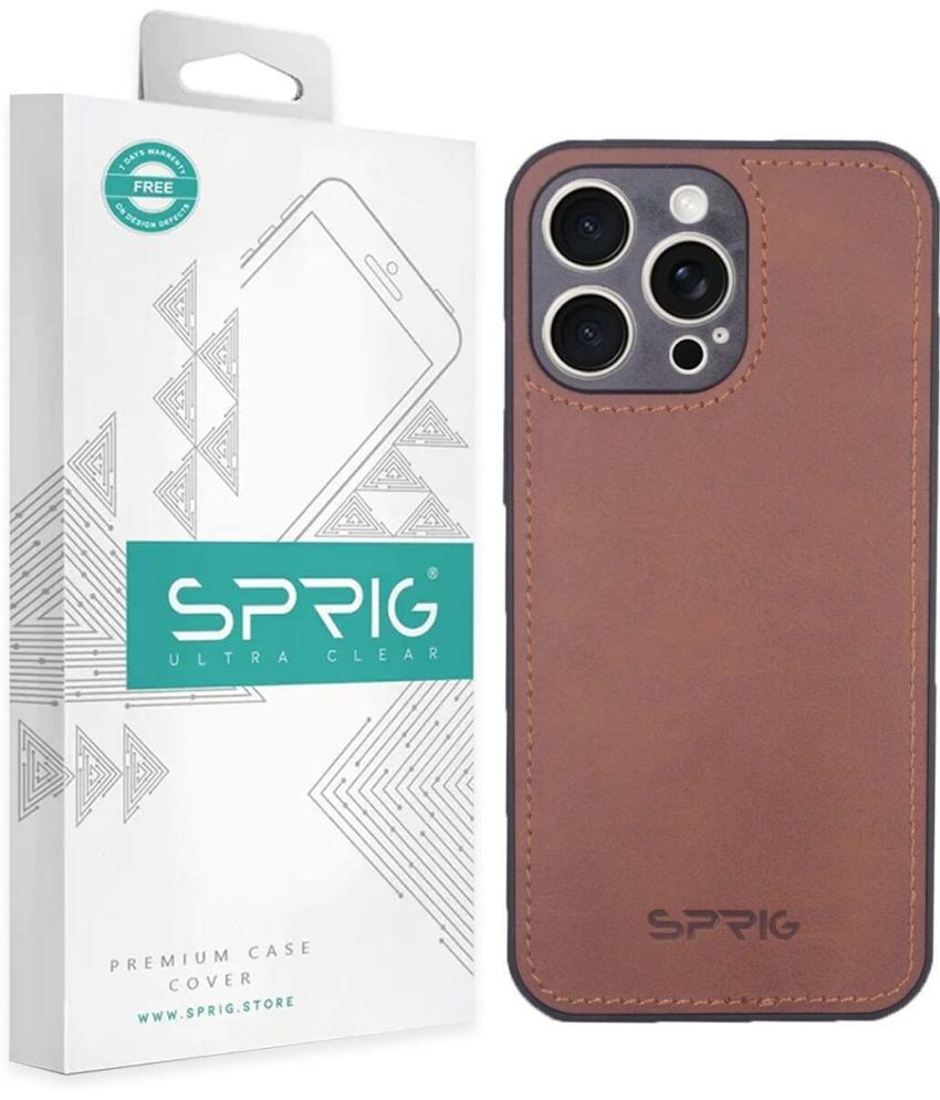     			Sprig Plain Cases Compatible For Leather Apple Iphone 15 Pro Max ( Pack of 1 )