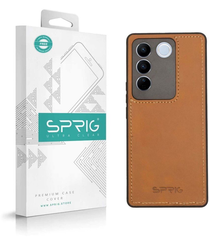     			Sprig Plain Cases Compatible For Leather Vivo V27 5G ( Pack of 1 )