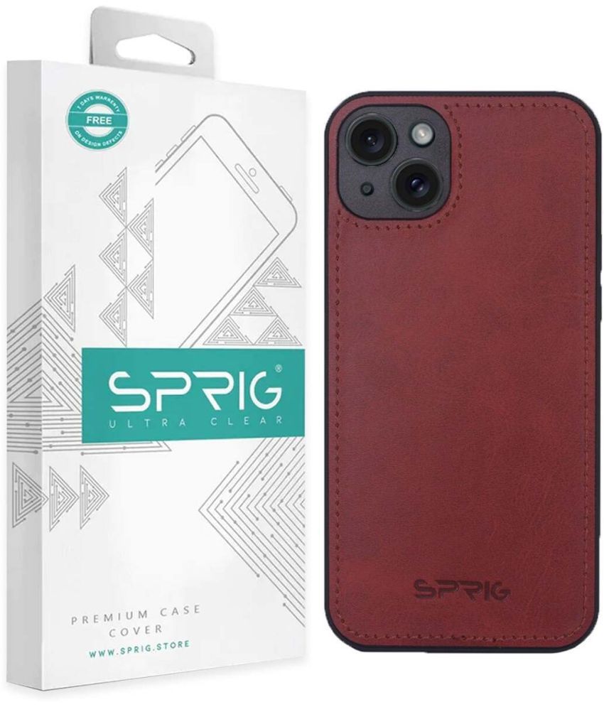     			Sprig Plain Cases Compatible For Leather Apple Iphone 15 ( Pack of 1 )