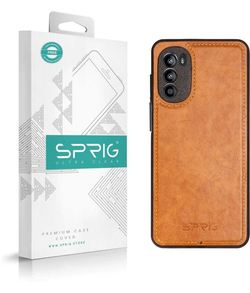     			Sprig Plain Cases Compatible For Leather Motorola G52 ( Pack of 1 )