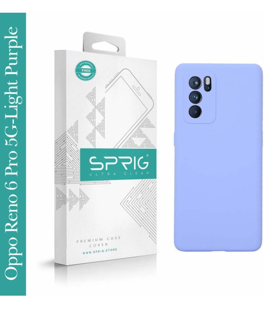     			Sprig Plain Cases Compatible For Silicon Oppo Reno 6 Pro ( Pack of 1 )