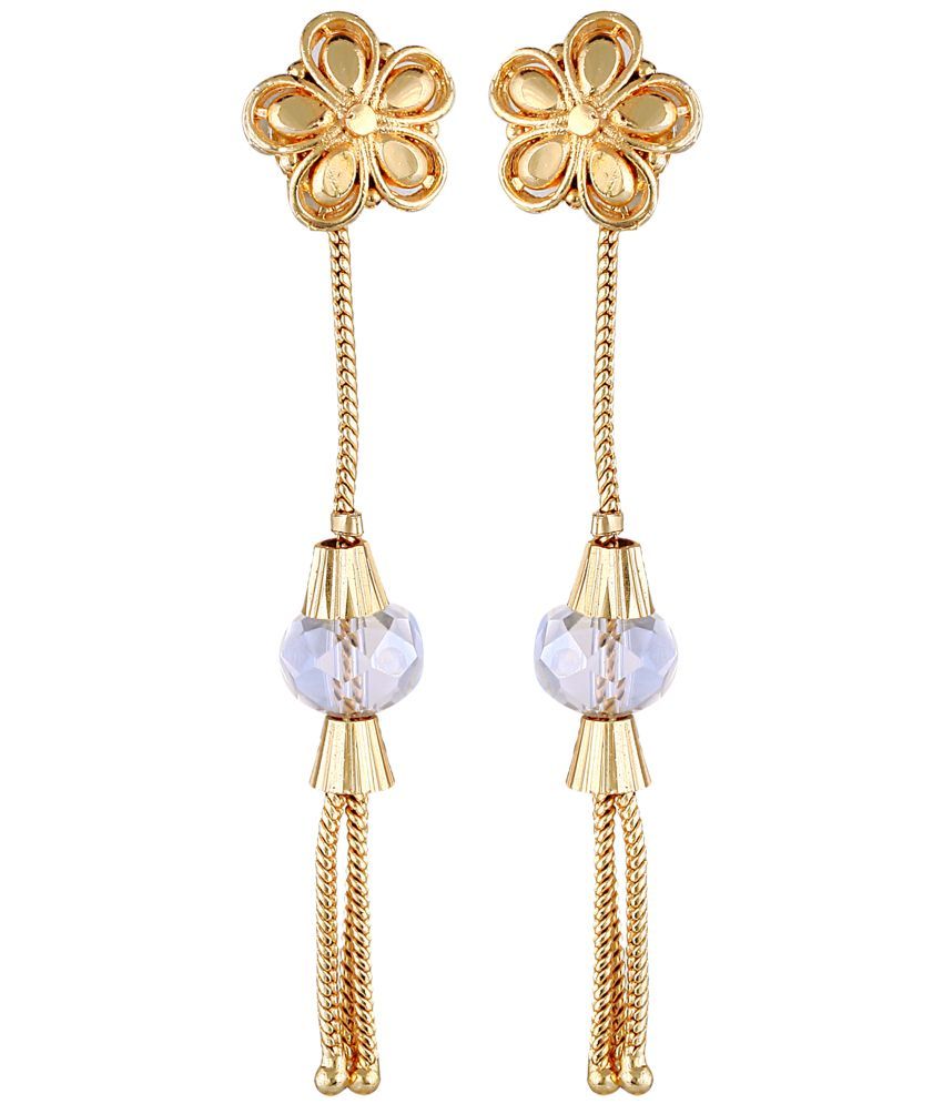     			Vighnaharta Golden Drop Earrings ( Pack of 1 )