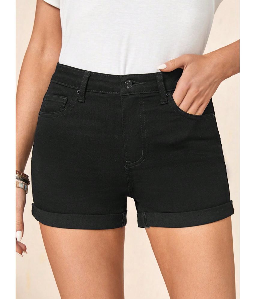     			Aahwan Denim Hot Pants - Black Single