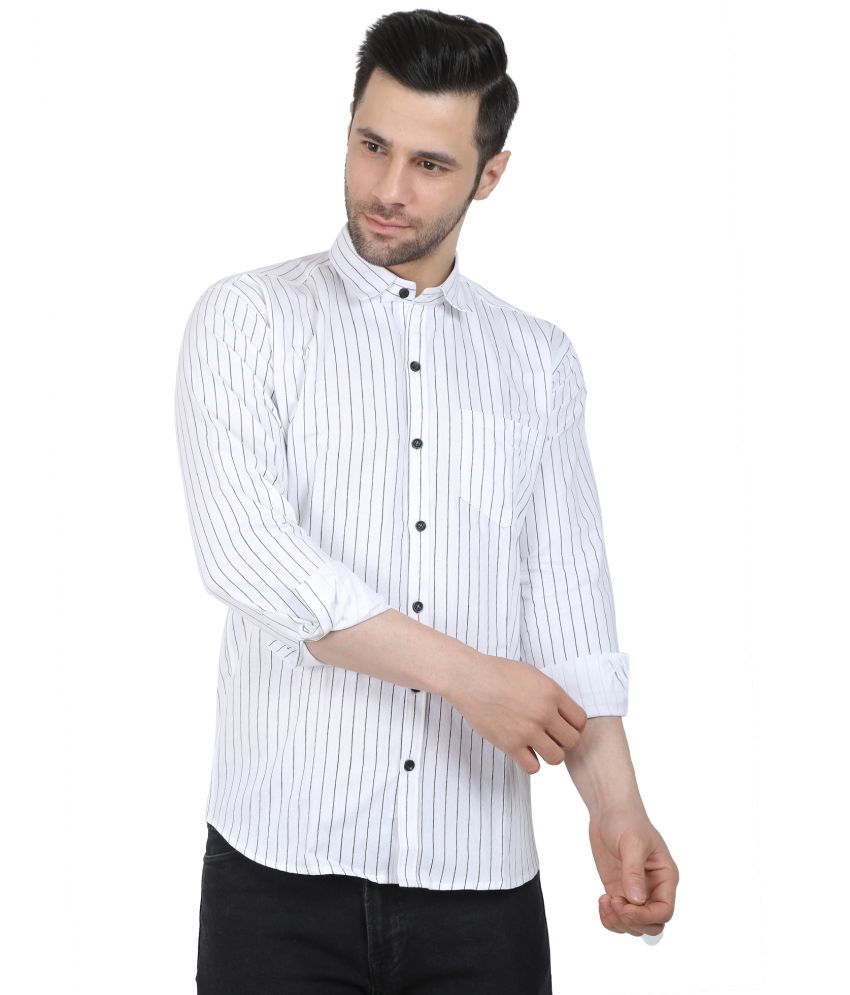     			Fatty Mouse Cotton Blend Regular Fit Full Sleeves Men's Formal Shirt - White ( Pack of 1 )