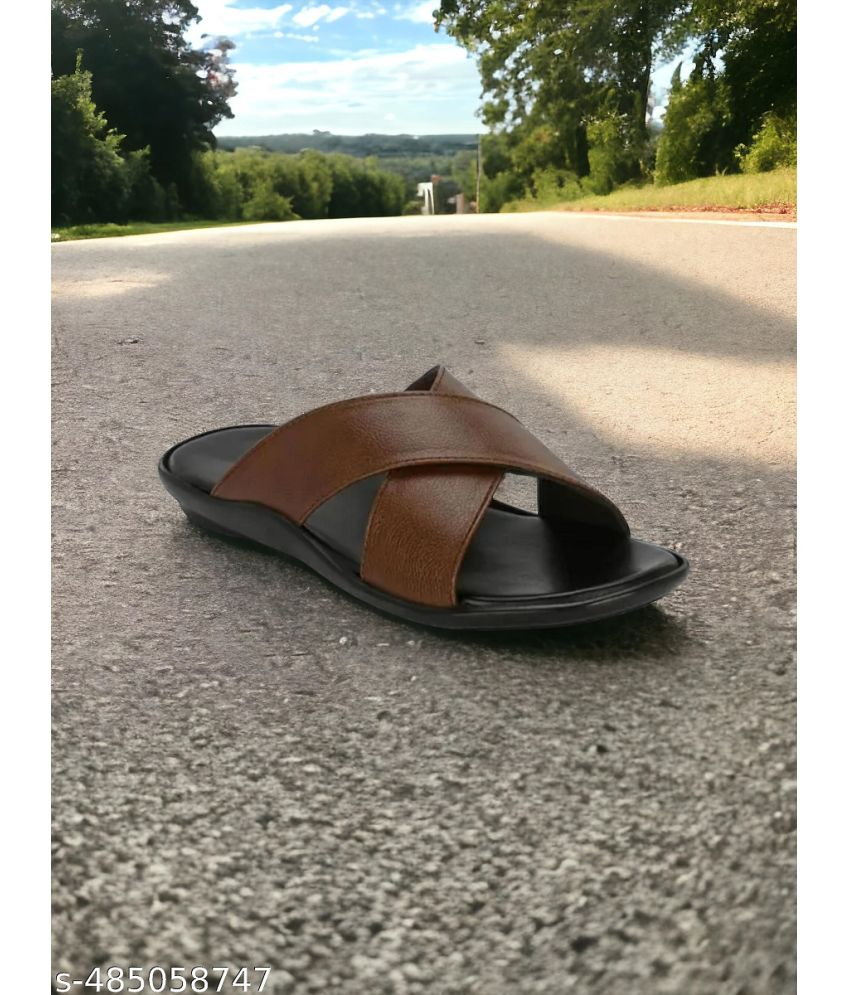     			INFINITRENZ - Brown Men's Sandals