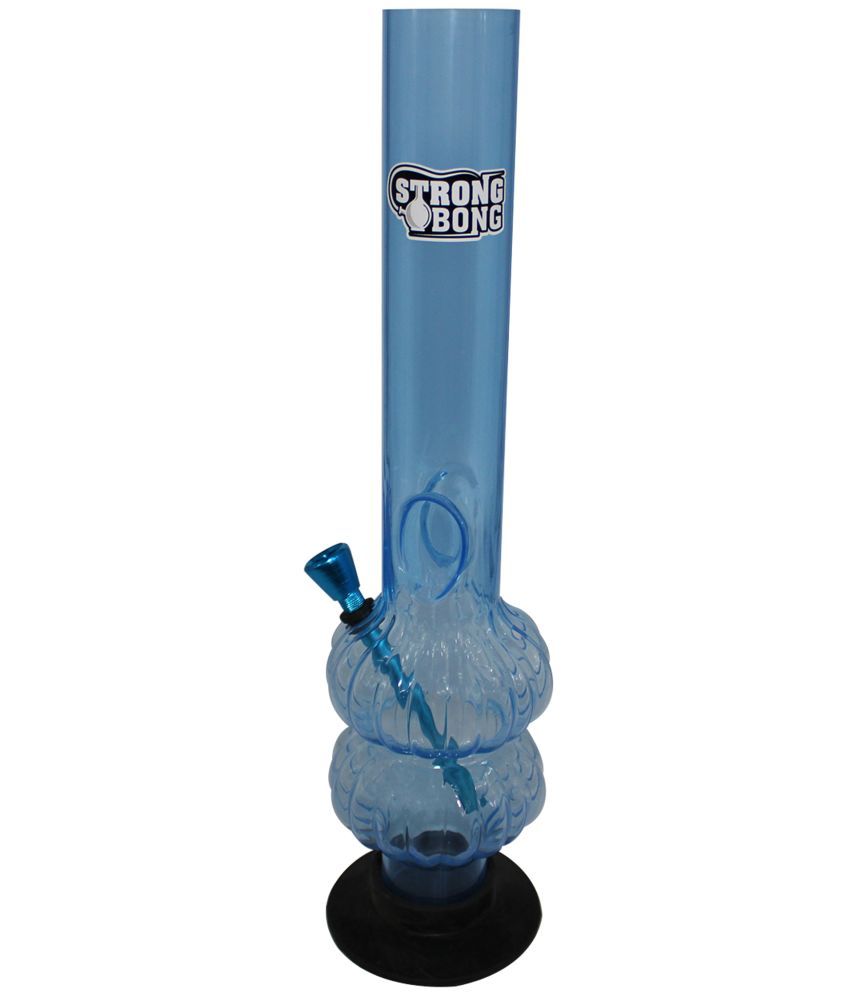     			STRONG BONG 16 Inch Acrylic Bong | Built-In Ice Catcher | 50mm Wide Mouth |  Waterpipe - Blue