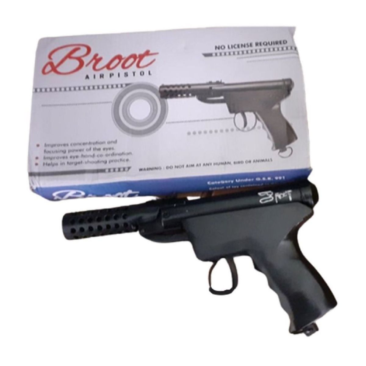     			SunTap Heavy Metal Full Cock Pistol Gun (Black, Pack of 1) with free 100 bullets