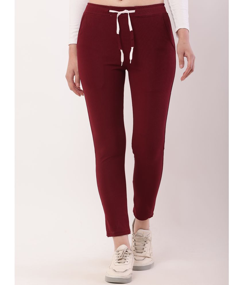     			risemax Maroon Polyester Women's Gym Trackpants ( Pack of 1 )