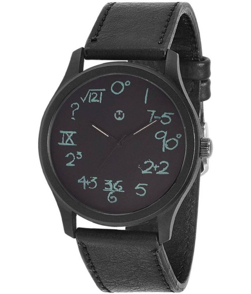     			Wizard Times Black Leather Analog Men's Watch