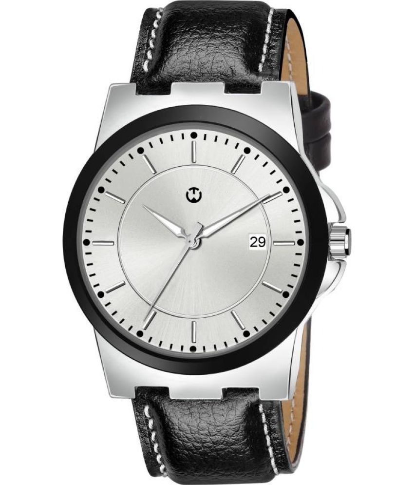     			Wizard Times Black Leather Analog Men's Watch