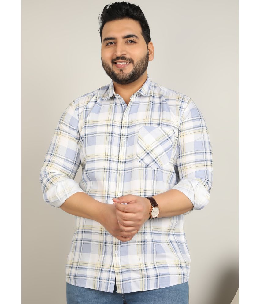     			ADWYN PETER 100% Cotton Regular Fit Checks Full Sleeves Men's Casual Shirt - Blue ( Pack of 1 )