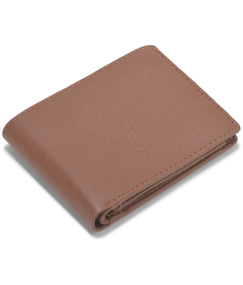     			Flingo Leather Solid Men's Regular Wallet With 5 Slots For Card ( Tan , Pack of 1 )