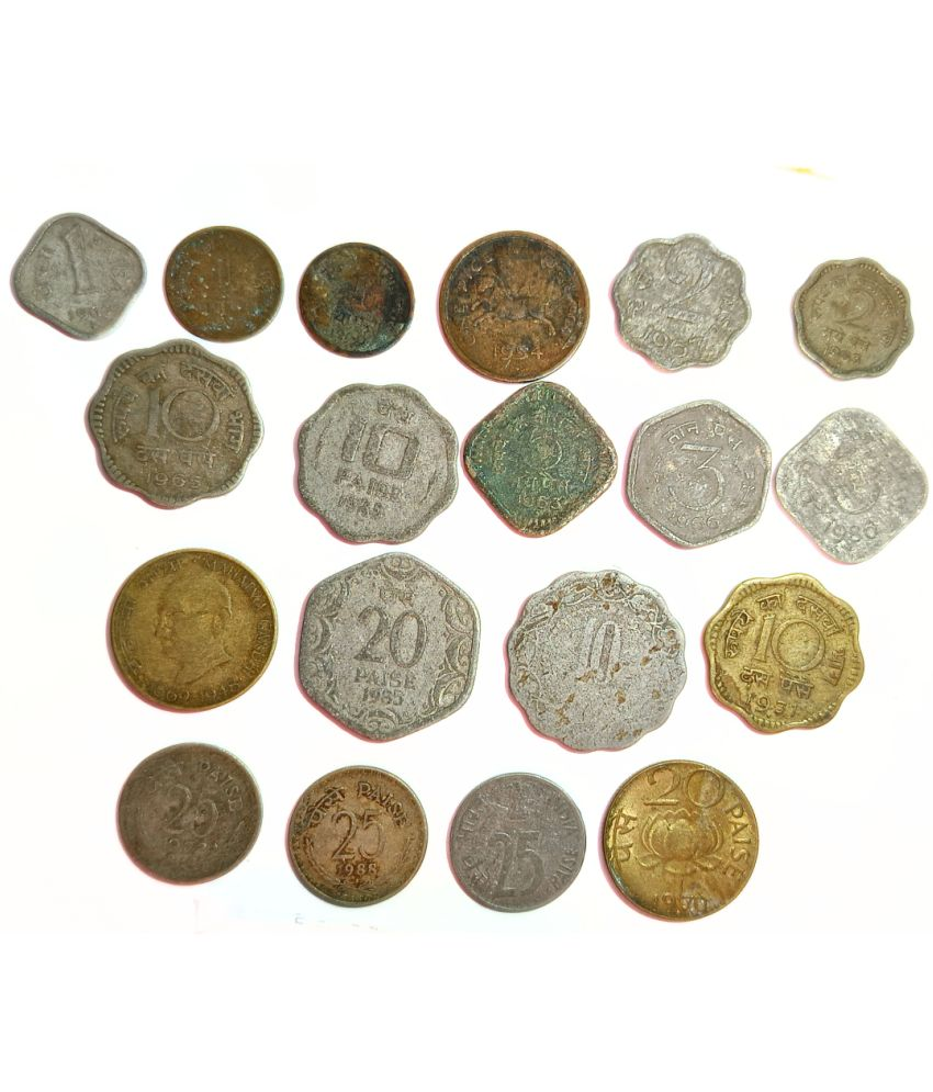     			19 Different Old Indian Coins | Modern Coin Collection (Set of 19)