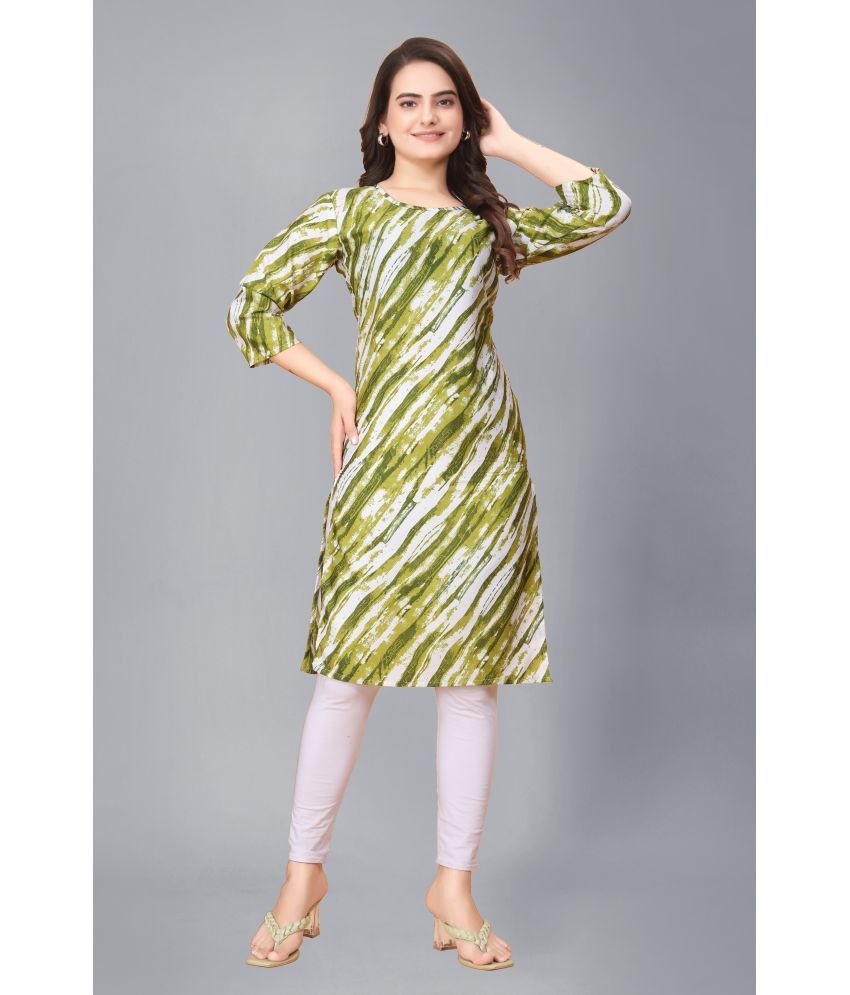     			AK FASHION MALL Pack of 1 Crepe Printed Straight Women's Kurti - ( Multicolor )