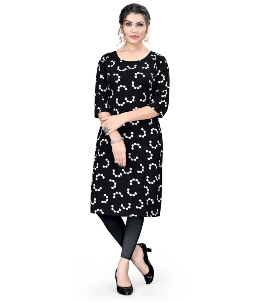     			AK FASHION MALL Pack of 1 Crepe Printed Straight Women's Kurti - ( Multicolor )