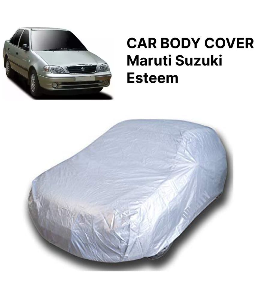     			AKSMIT Car Body Cover for Maruti All Car Models Without Mirror Pocket ( Pack of 1 ) , Silver