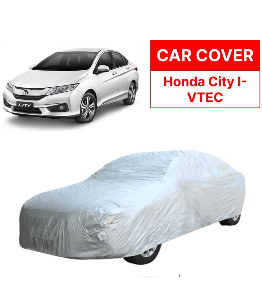     			AKSMIT Car Body Cover for Honda All Car Models Without Mirror Pocket ( Pack of 1 ) , Silver