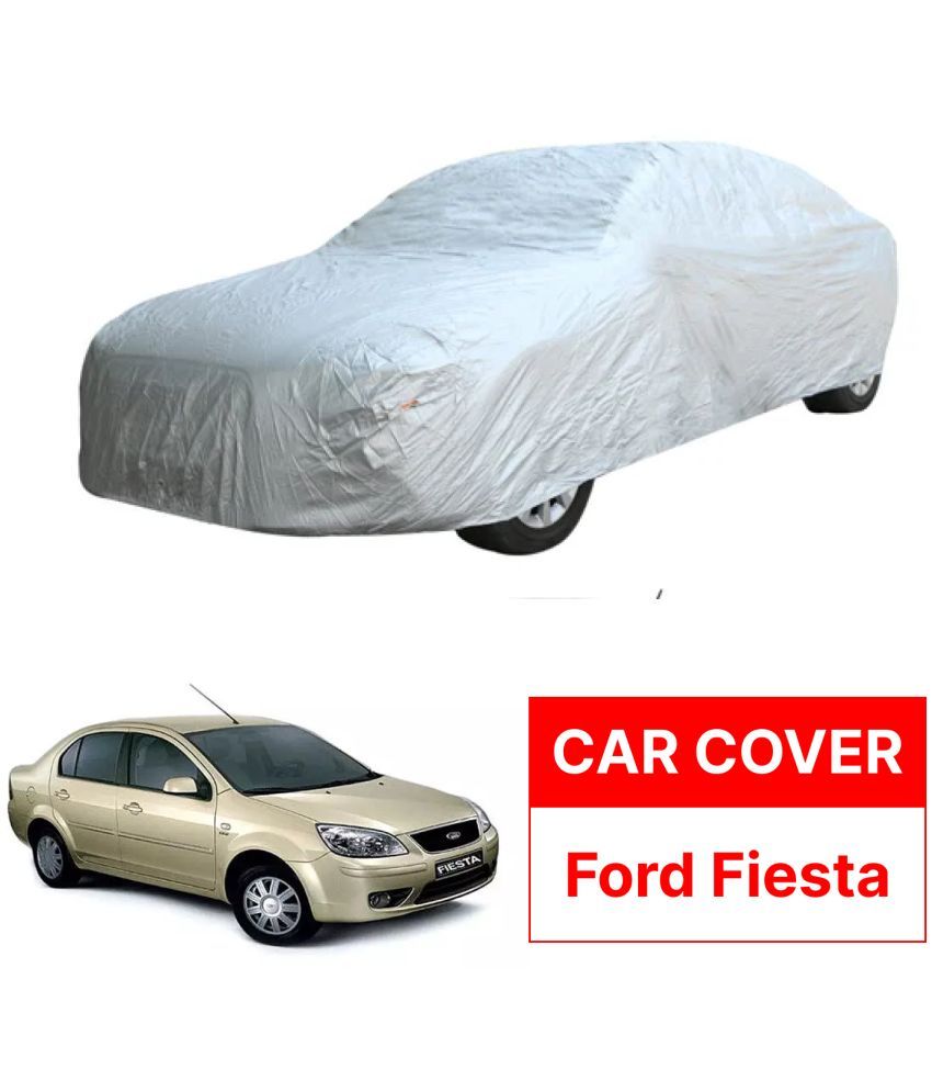     			AKSMIT Car Body Cover for Ford All Car Models Without Mirror Pocket ( Pack of 1 ) , Silver