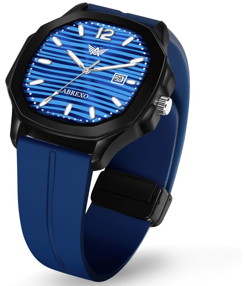     			Abrexo Blue Silicon Analog Men's Watch