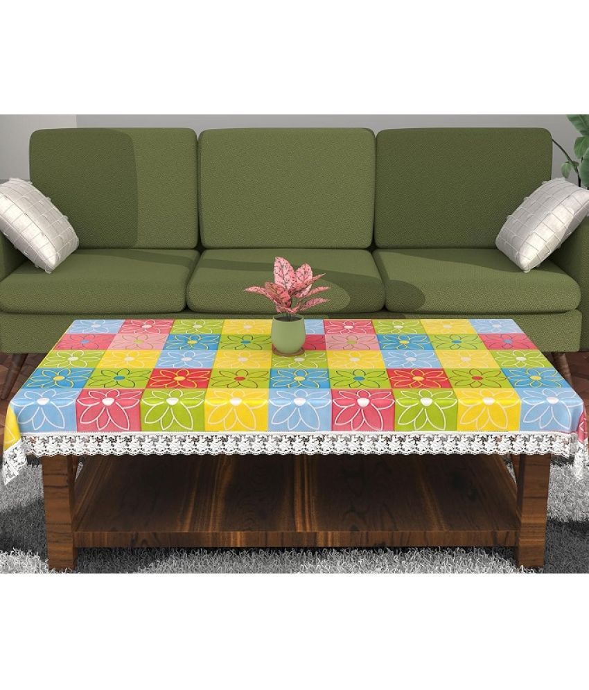     			CreadCraft Printed PVC 4 Seater Square Table Cover ( 105 x 102 ) cm Pack of 1 Multicolor