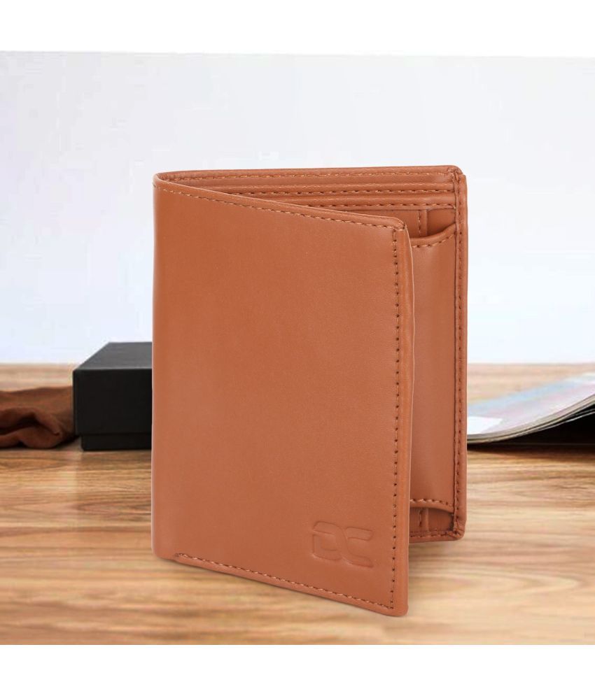     			Dezire Crafts PU Printed Men's Regular Wallet With 5 Slots For Card ( Tan , Pack of 1 )