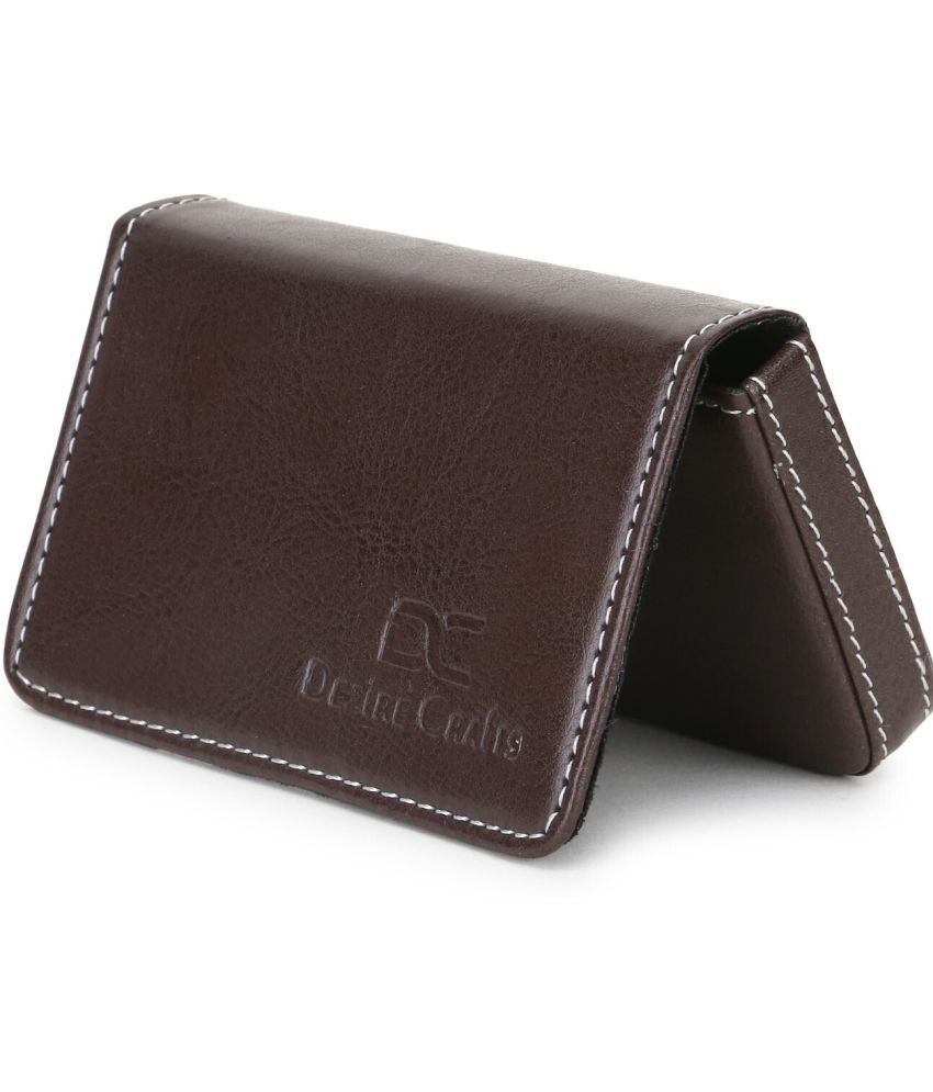     			Dezire Crafts PU Self Design Men's Regular Wallet With 10 Slots For Card ( Brown , Pack of 1 )