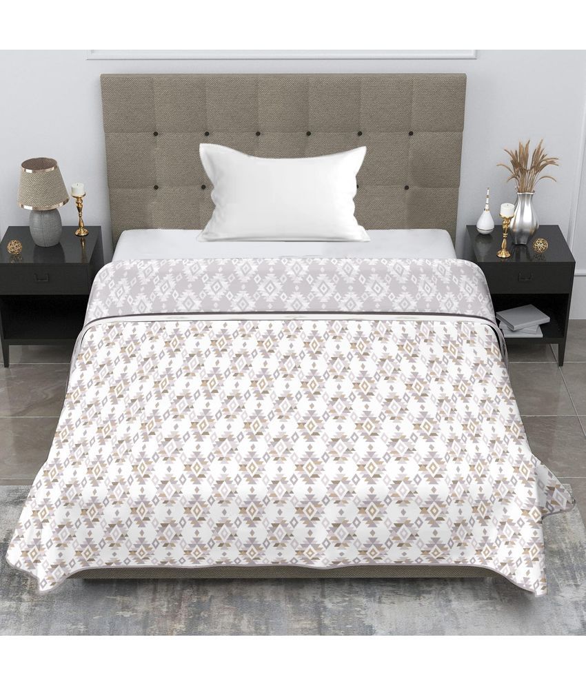     			HONOR YOUR HOME Cotton Printed Single Bed Dohar - White ( )