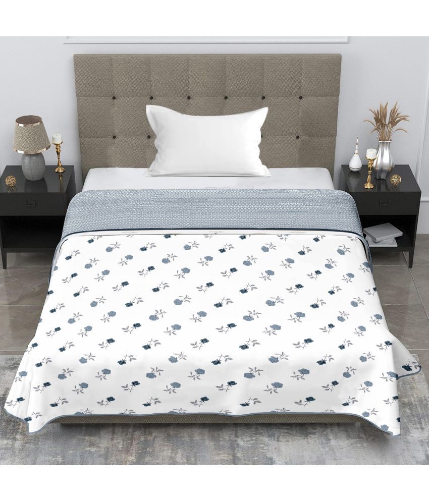     			HONOR YOUR HOME Cotton Printed Single Bed Dohar - Light Blue ( )