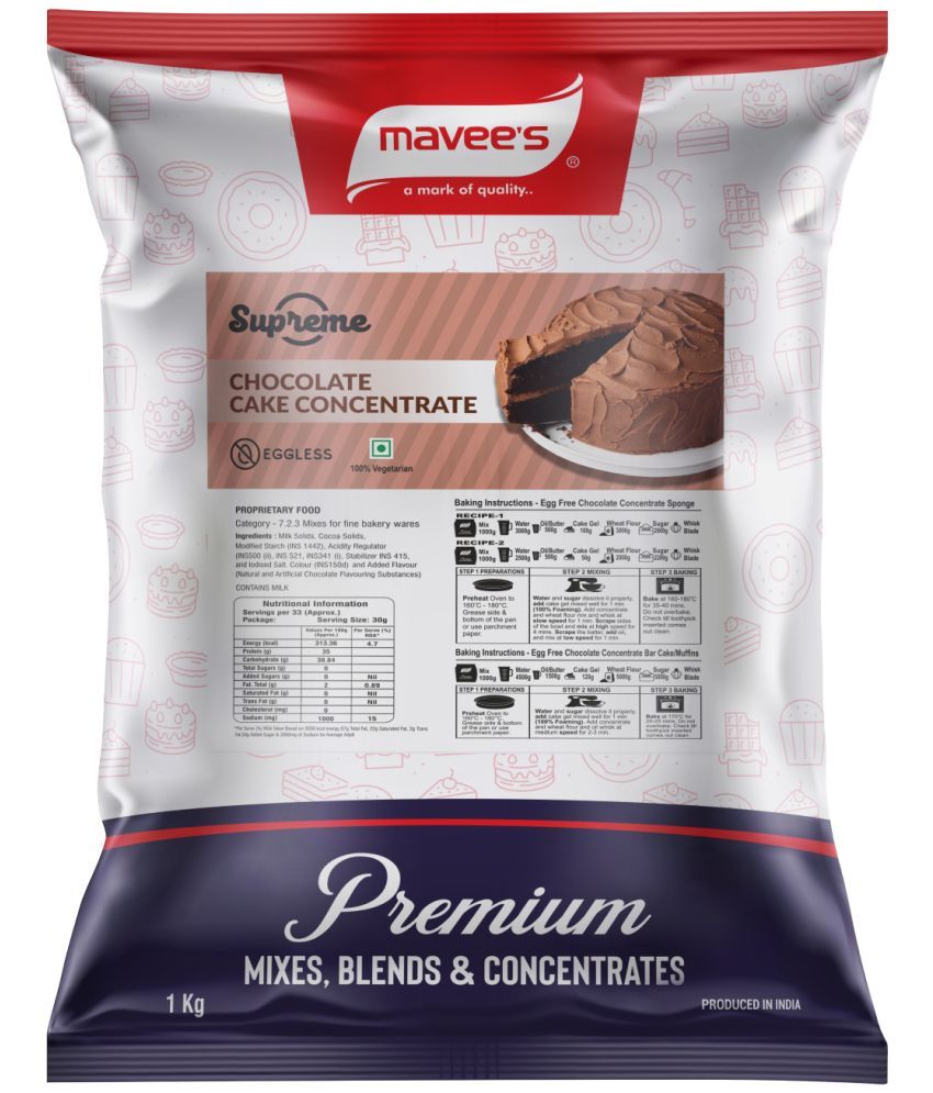     			mavee's Supreme - Chocolate Cake Concentrate Eggless, Premium Baking 1 kg