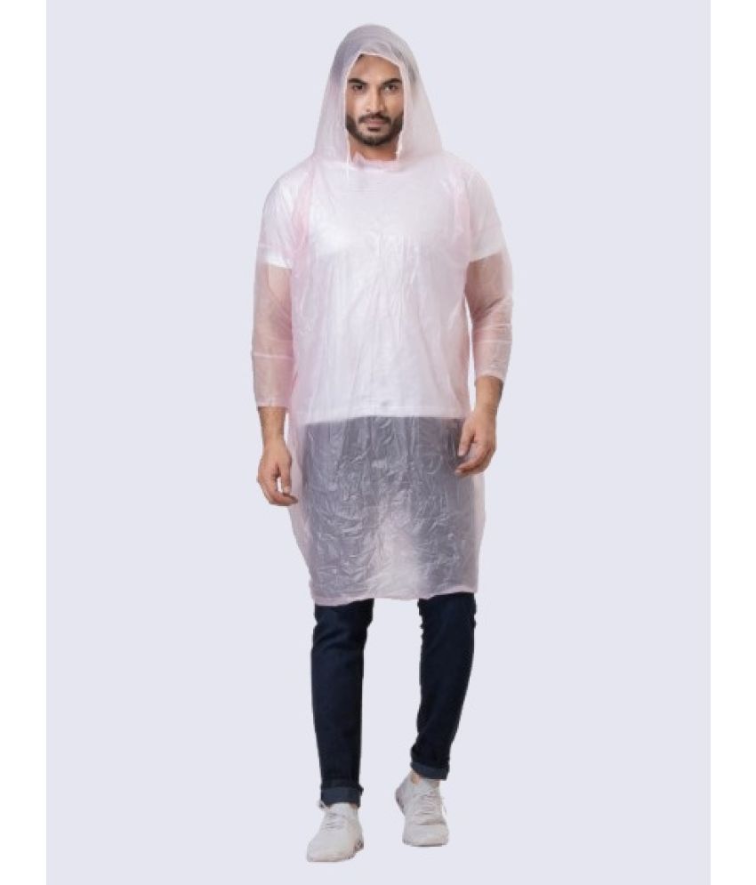     			powermerc Pink Polyester Men's Rain Poncho ( Pack of 1 )