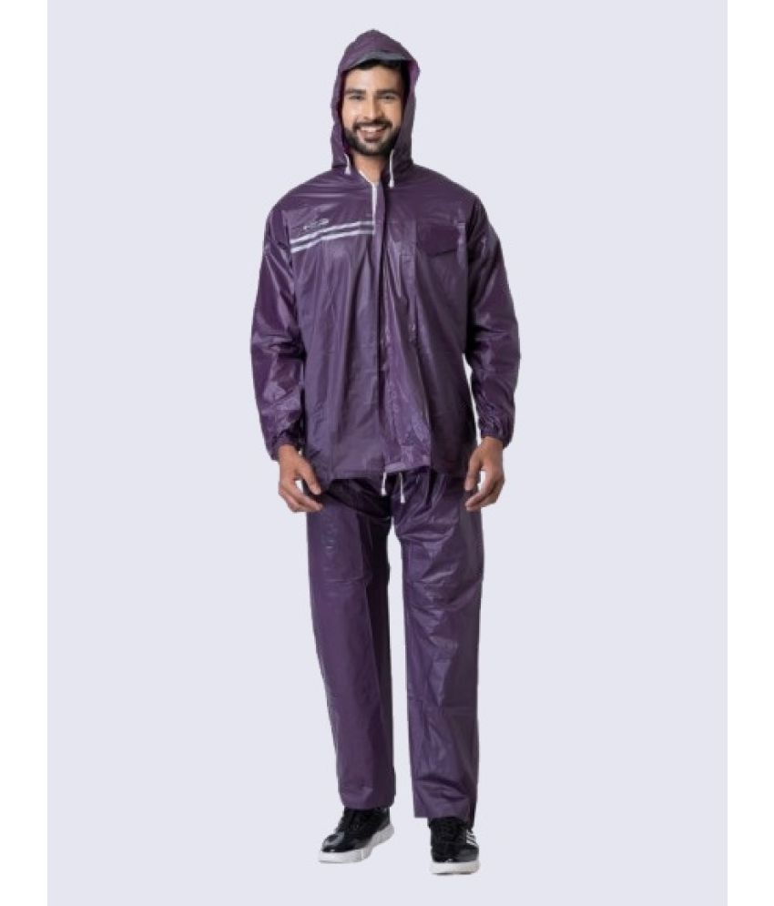     			powermerc Purple Polyester Men's Rain Suit ( Pack of 1 )