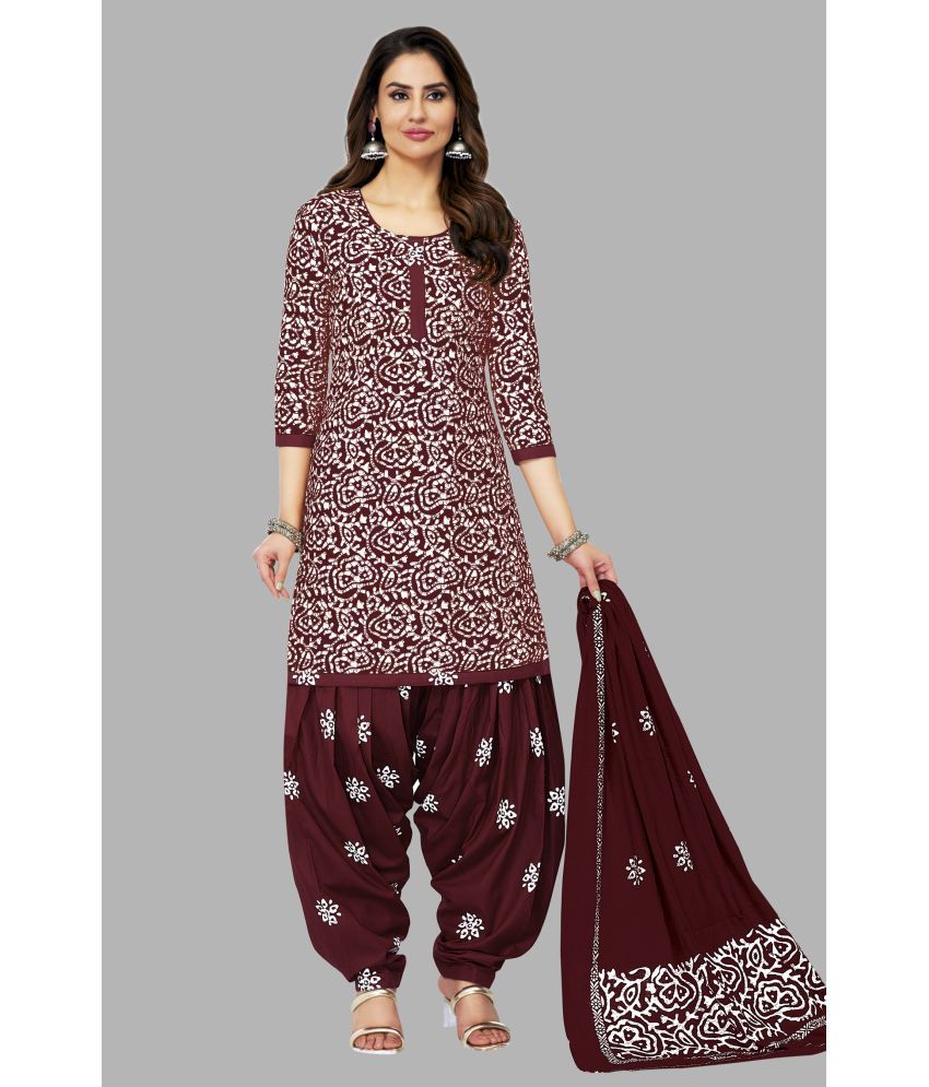     			shree jeenmata collection Unstitched Cotton Printed Dress Material - Multicolor ( Pack of 1 )