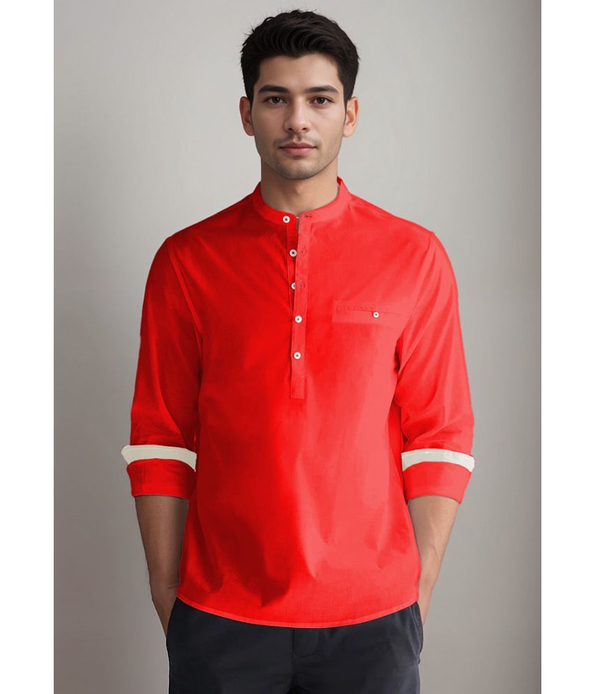     			Apektra Red Cotton Men's Regular Kurta ( Pack of 1 )