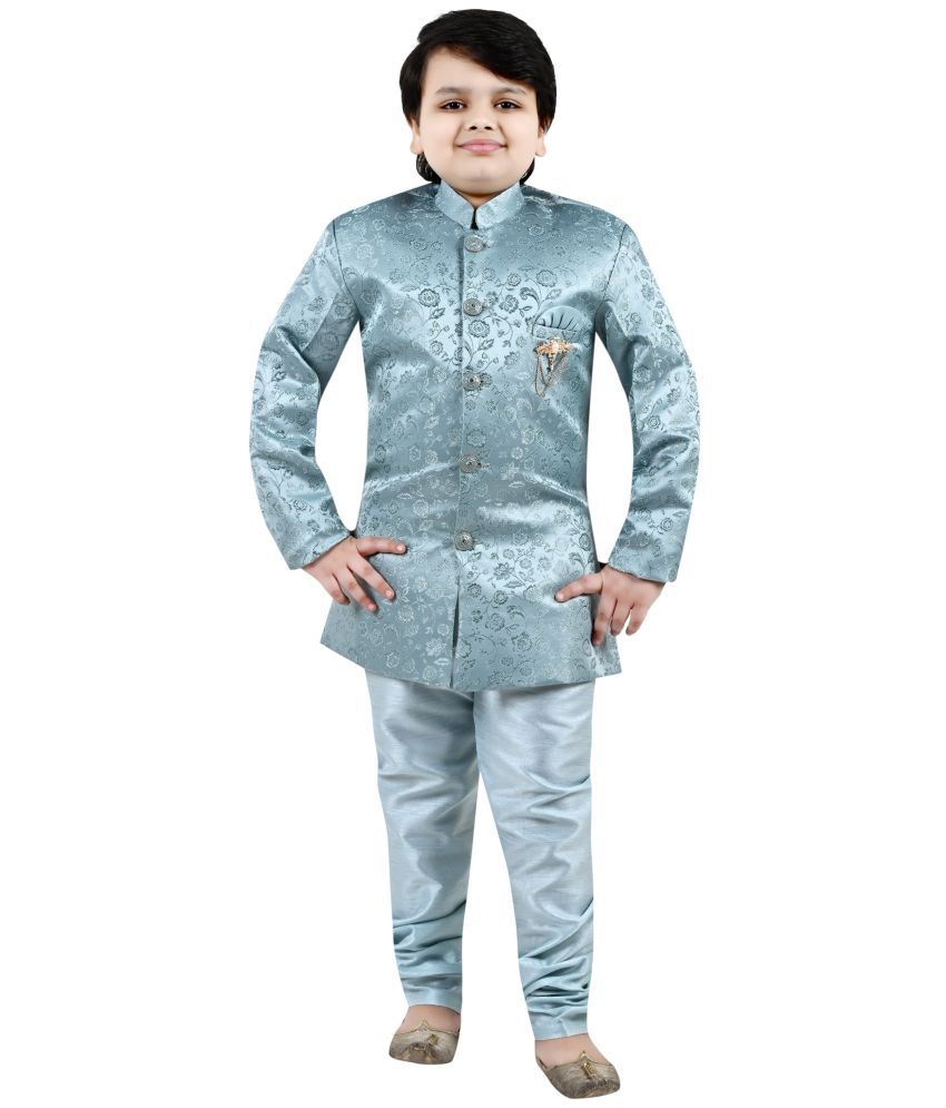     			Arshia Fashions Boys Cotton Blend Ethnic - Pattern Sherwani ( Blue , Pack of 1 )