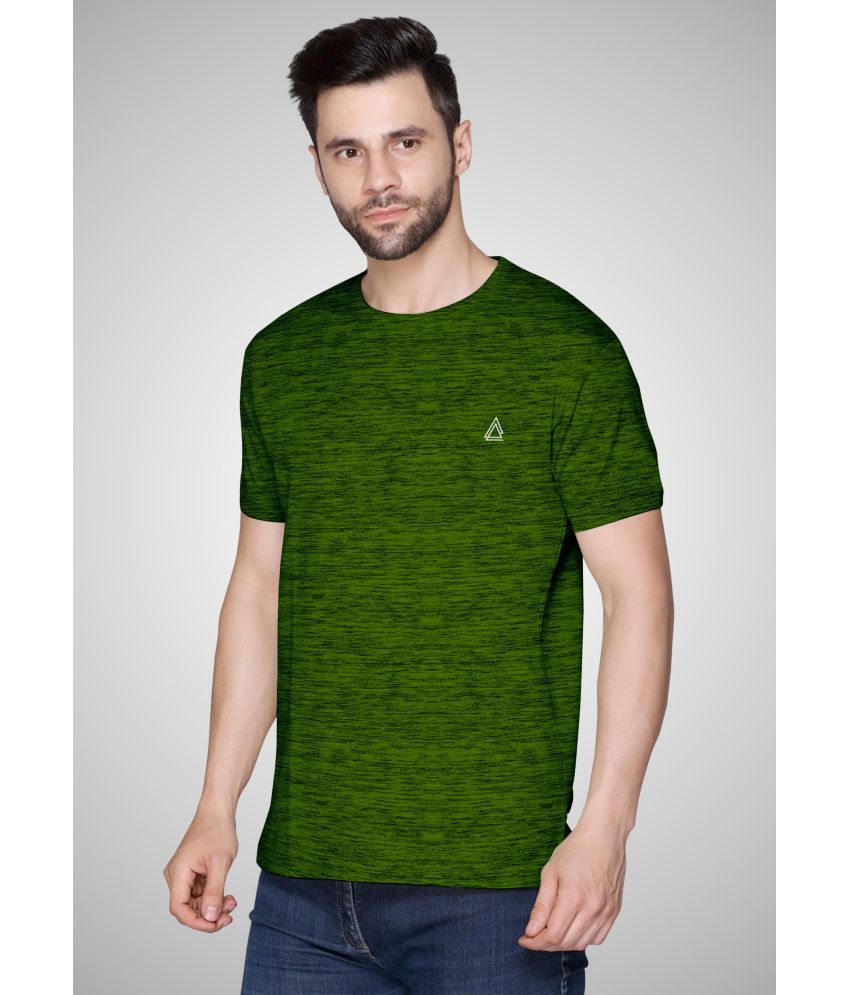     			FTX Polyester Regular Fit Self Design Half Sleeves Men's Round T-Shirt - Dark Green ( Pack of 1 )