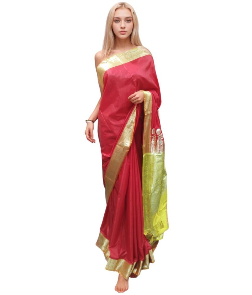     			KALRA MAGIC Banarasi Silk Woven Saree With Blouse Piece ( Red , Pack of 1 )