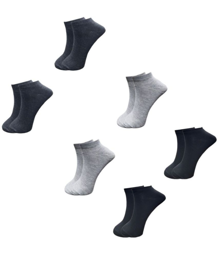     			KALRA MAGIC Pack of 6 Men's Cotton Ankle Length Socks ( White )