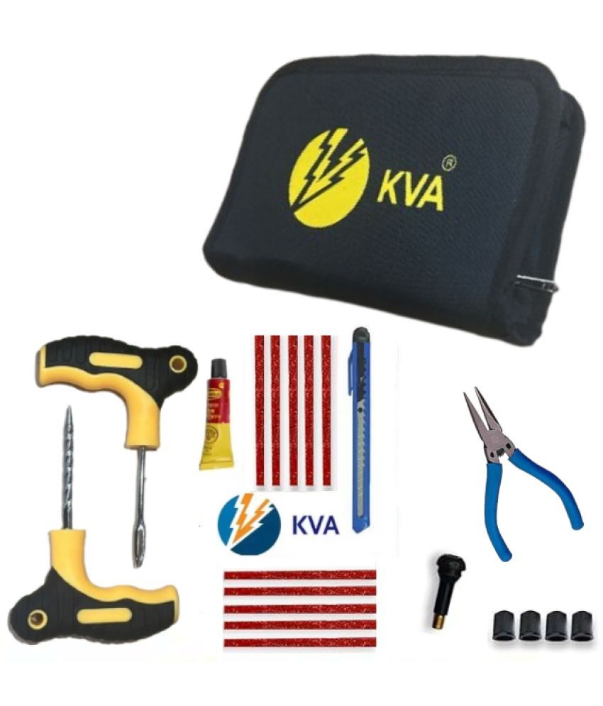     			KVA Tubeless Tyre Puncture Repair Kit 5 - 10 Strips