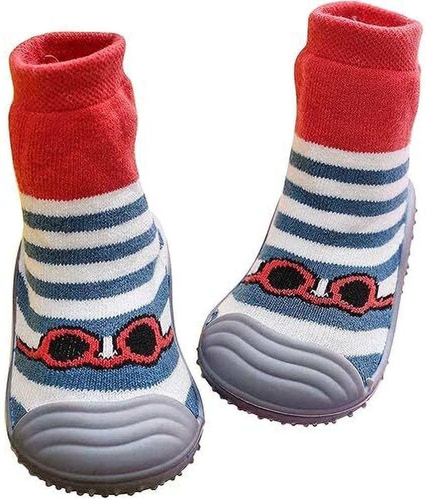     			Neska Moda - Blue Booties For Baby Boy & Baby Girl 6-12 Months ( Pack of 1 )