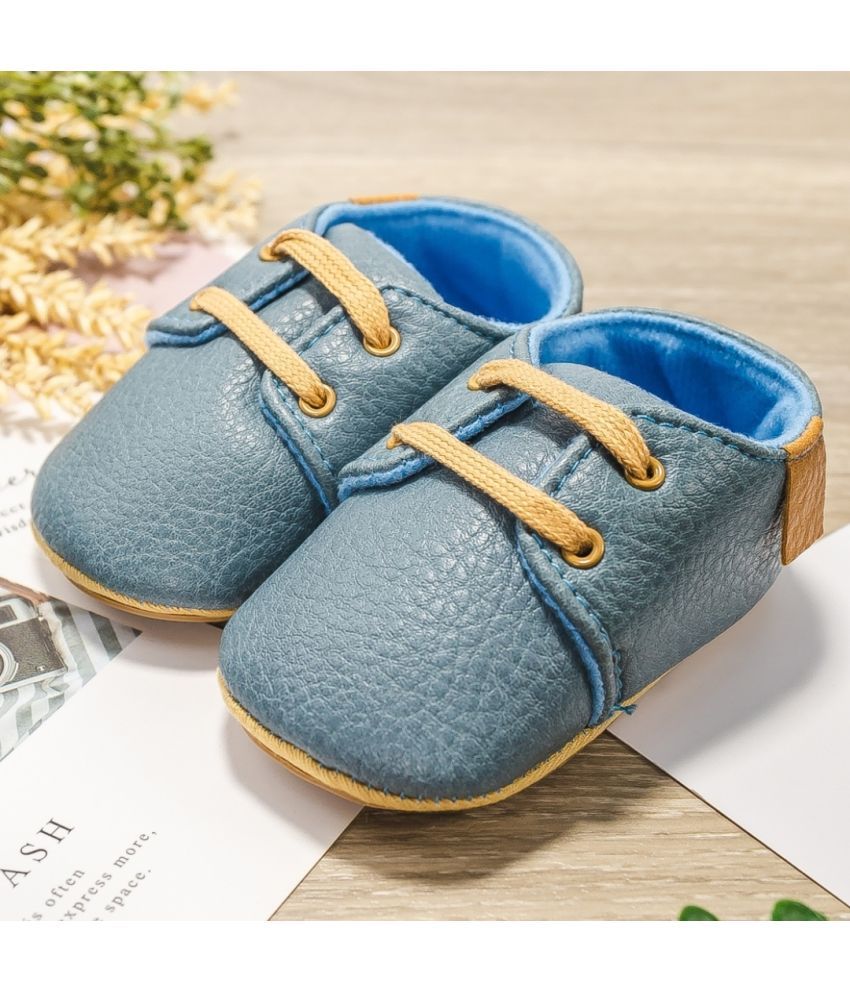     			Neska Moda - Light Blue Booties For Baby Boy & Baby Girl 6-12 Months ( Pack of 1 )