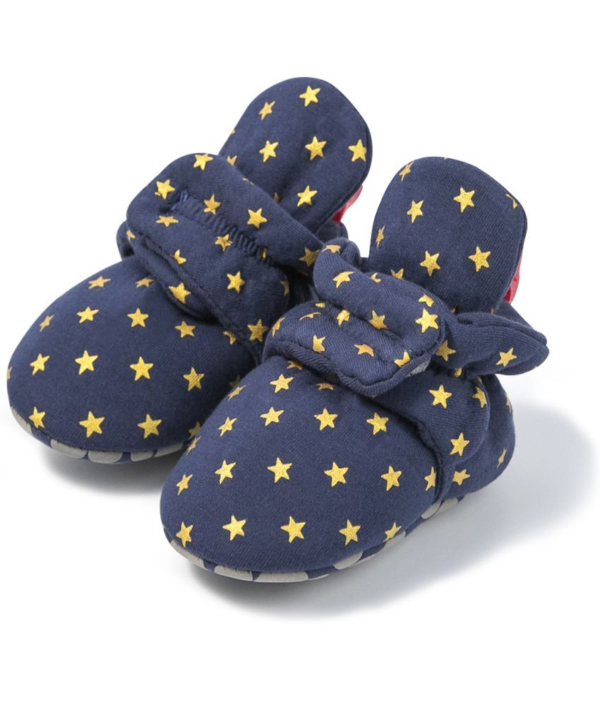     			Neska Moda - Navy Blue  Booties For Baby Boy & Baby Girl 6-12 Months ( Pack of 1 )