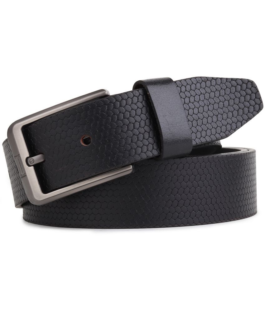     			SUNSHOPPING - Black 100% Leather Men's Formal Belt ( Pack of 1 )