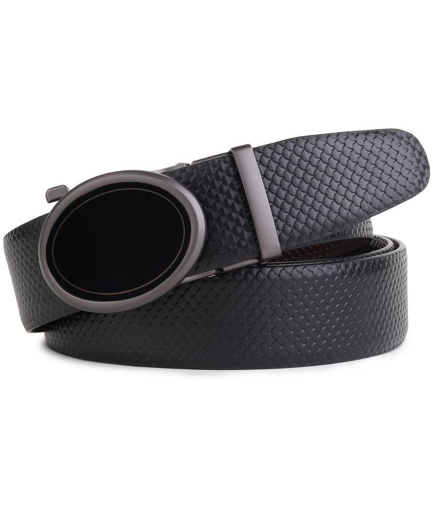     			SUNSHOPPING - Black 100% Leather Men's Formal Belt ( Pack of 1 )