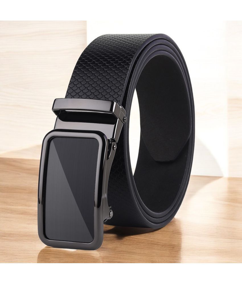     			SUNSHOPPING - Black 100% Leather Men's Formal Belt ( Pack of 1 )