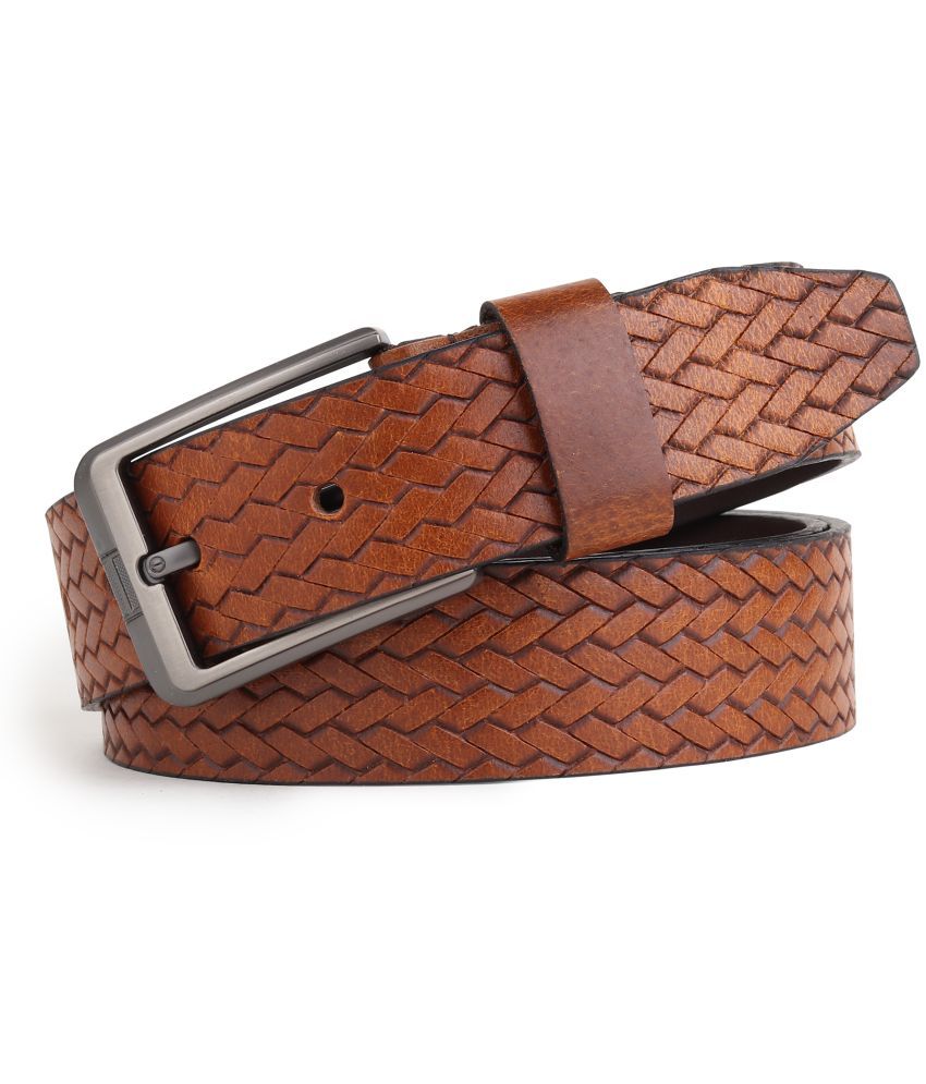     			SUNSHOPPING - Tan 100% Leather Men's Formal Belt ( Pack of 1 )